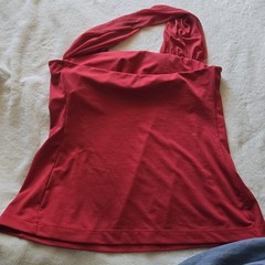 San Francisco 49ers Women Halter Top Large Padded All Sport Couture Red