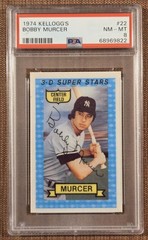 1974 Kellogg&rsquo;s #22 Bobby Murcer New York Yankees Baseball Card PSA 8 NM/MT