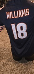 Chicago Football #18 Home Blue Stitched Youth LARGE Jersey Size Kids