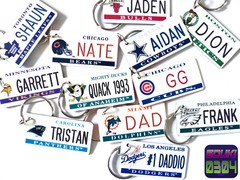 Personalized Phoenix Suns Keychain Tag – Custom Name Text – NBA Key Ring Fob