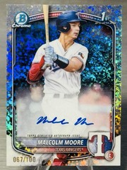 💎⚾️MALCOLM MOORE 2025 Bowman Chrome 1st Mini Diamond Refractor Auto SP /100⚾️💎
