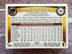 Andrew McCutchen 2011 Topps #60 Pittsburgh Pirates