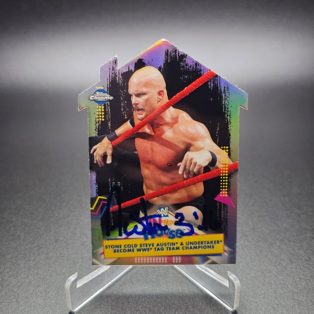 2021 Topps Chrome WWE Stone Cold Steve Austin On-Card IP Auto #IYH-19 13665