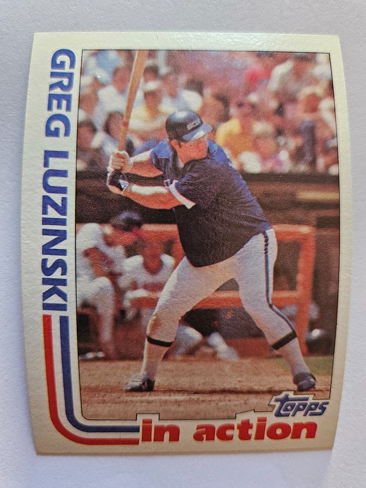 1982 TOPPS GREG LUZINSKI IN ACTION #721 NM