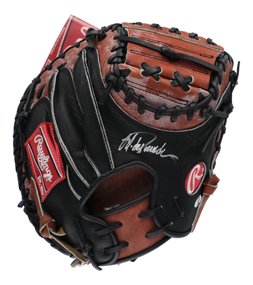 Jorge Posada Signed Rawlings Heart of The Hide Game Model Catcher&rsquo;s Mitt Steiner