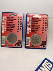 1998 New York Giants Tailgate Club Nickel Silver Coins Strahan Way Armstead Kan…