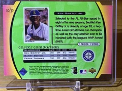 1998 Upper Deck KEN GRIFFEY JR RETROSPECTIVES DIE CUT insert Mariners