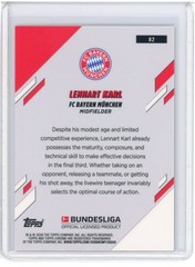 2025-26 TOPPS CHROME BUNDESLIGA BASE ROOKIE LENNART KARL #82