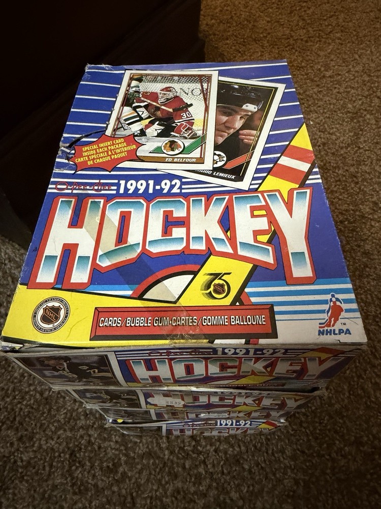 1991-92 Topps NHL Hockey wax box BBCE FASC – tons of Stars & Hall of Famers!