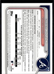 2024 Bowman Draft Paper Carter Holton Atlanta Braves #BD-74 5 Card Lot