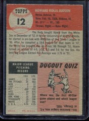 1953 Topps Baseball # 12 Howie Judson (EX+) Excellent Plus