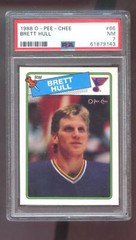 1988-89 O-Pee-Chee #66 Brett Hull Rookie RC OPC OPeeChee PSA 7 Graded Card NHL