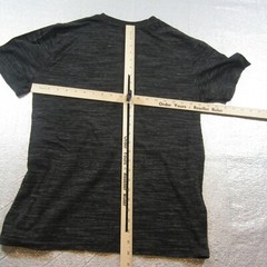NBA Logo Short Sleeve T-Shirt. Thin, stretch material.Dark Gray Heather/Black. L