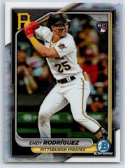2024 Bowman Chrome Endy Rodríguez #97 SN,RC Refractors Pittsburgh Pirates