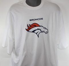 Mens Majestic Denver Broncos Critical Victory White B&T NFL Tee T-Shirt