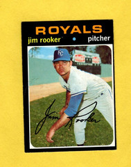 1971 Topps Jim Rooker #7530 Hi # Kansas City Royals EX/EX/MINT FREE SHIPPING