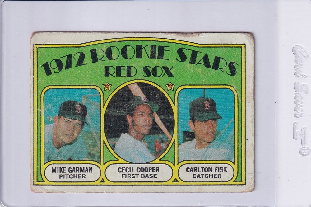 1972 Topps #79 Rookie Garman Cooper Carlton Fisk RC Boston Red Sox CHECK SCANS