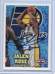 JALEN ROSE Basketball Card IP auto NBA Indiana Pacers 1997-98 Hoops