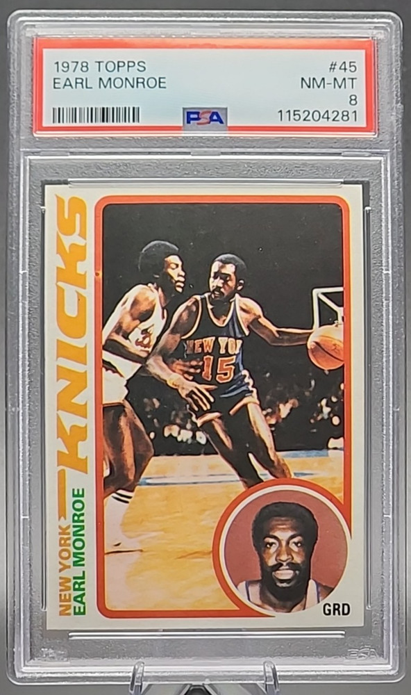 1978-79 Topps Earl Monroe #45 PSA 8 NM-MT HOF New York Knicks
