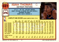1992-93 Topps #331 Isiah Thomas Gold