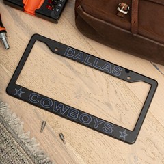 Dallas Cowboys License Plate Frame Cover – Black – EliteAuto3K