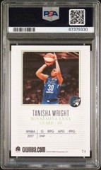 2018 Rittenhouse WNBA Tanisha Wright PSA 10 Minnesota Lynx Atlanta Dream Coach