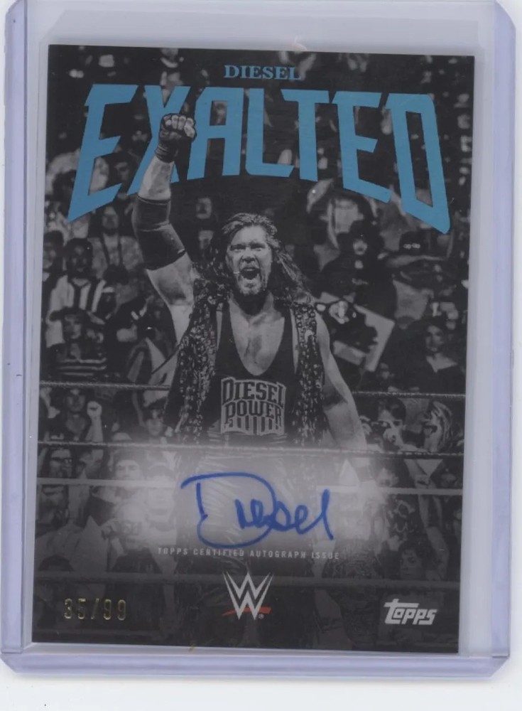 2025 Topps Exalted WWE Black and White Signatures Diesel #BWS-DSL /99