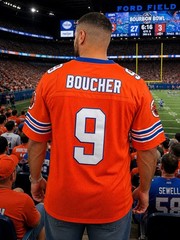 The Waterboy Bobby Boucher #9 Jersey Bourbon Bowl Football Movie Shirt Orange B1