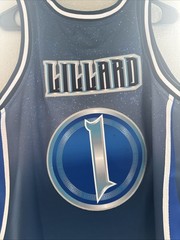 Damian Lillard Alternate Gray Blue High School Basketball Jersey Size Xl