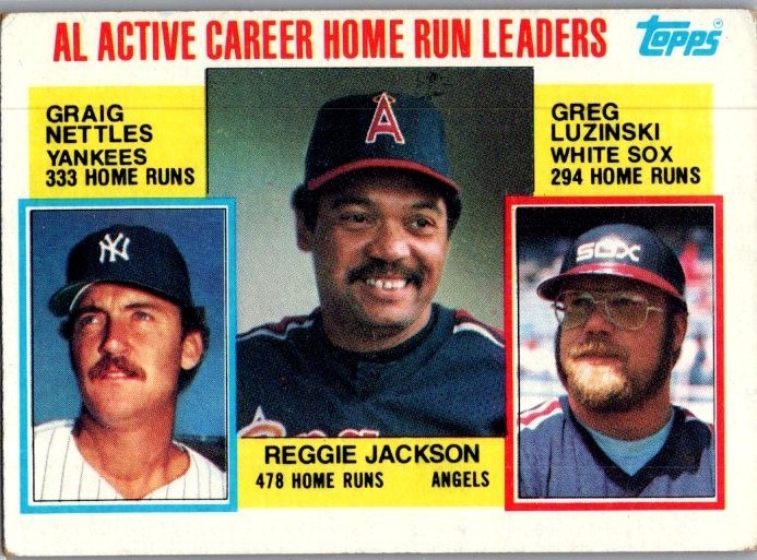 1984 Topps – Career Leaders Reggie Jackson, Graig Nettles, Greg Luzinski #712