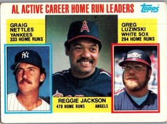 1984 Topps – Career Leaders Reggie Jackson, Graig Nettles, Greg Luzinski #712