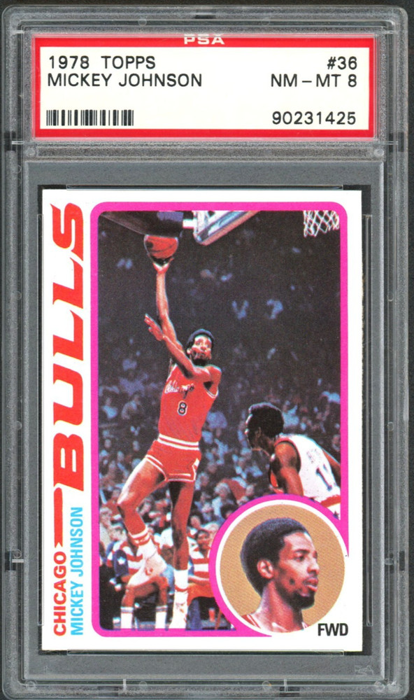 1978-79 Topps – Mickey Johnson #36 Bulls PSA 8