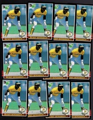 1985 Donruss LEAF #208 LOT of (12) RICKEY HENDERSON (HOF) NM+ Oakland A&rsquo;S