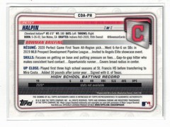 2020 1st Bowman Draft Chrome RC AUTO Petey Halpin! Guardians! Rookie! Autograph!