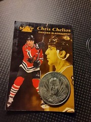 1996-97 Pinnacle Mint Collection #22 Nickel/Silver Coin CHRIS CHELIOS Blackhawks