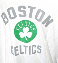 Mens Fanatics Boston Celtics Basketball NBA White Long Sleeve B&T Tee T Shirt