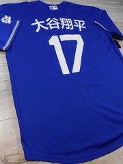SHOHEI OHTANI LOS ANGELES DODGERS MENS KANJI X-LARGE BLUE #17 BASEBALL JERSEY