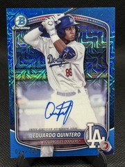 2025 Bowman Chrome Mega Box Eduardo Quintero Auto Blue Refractor #/150