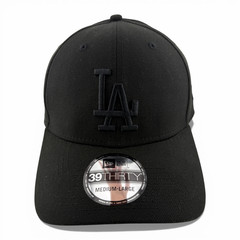 New Era Los Angeles Dodgers MLB All Blackout Blacked Out 39Thirty Flex Fit Hat