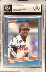 Donnie Moore signed autographed California Angels 1986 Donruss card BAS BGS slab