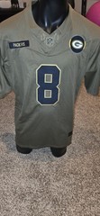 Greenbay Packers #8 Jacobs Stitched Football Jersey Salute To Service LARGE