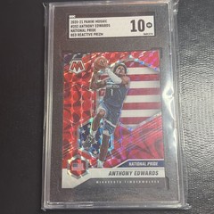 2020-21 Panini Mosaic Anthony Edwards Red Reactive National Pride RC #252 SGC 10