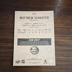 Upper Deck 2025-26 Parkhurst Matthew Schaefer Rookie #211 New York Islanders