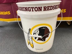 WASHINGTON REDSKINS 5 GALLON BUCKET PAIL EXTREMELY RARE!