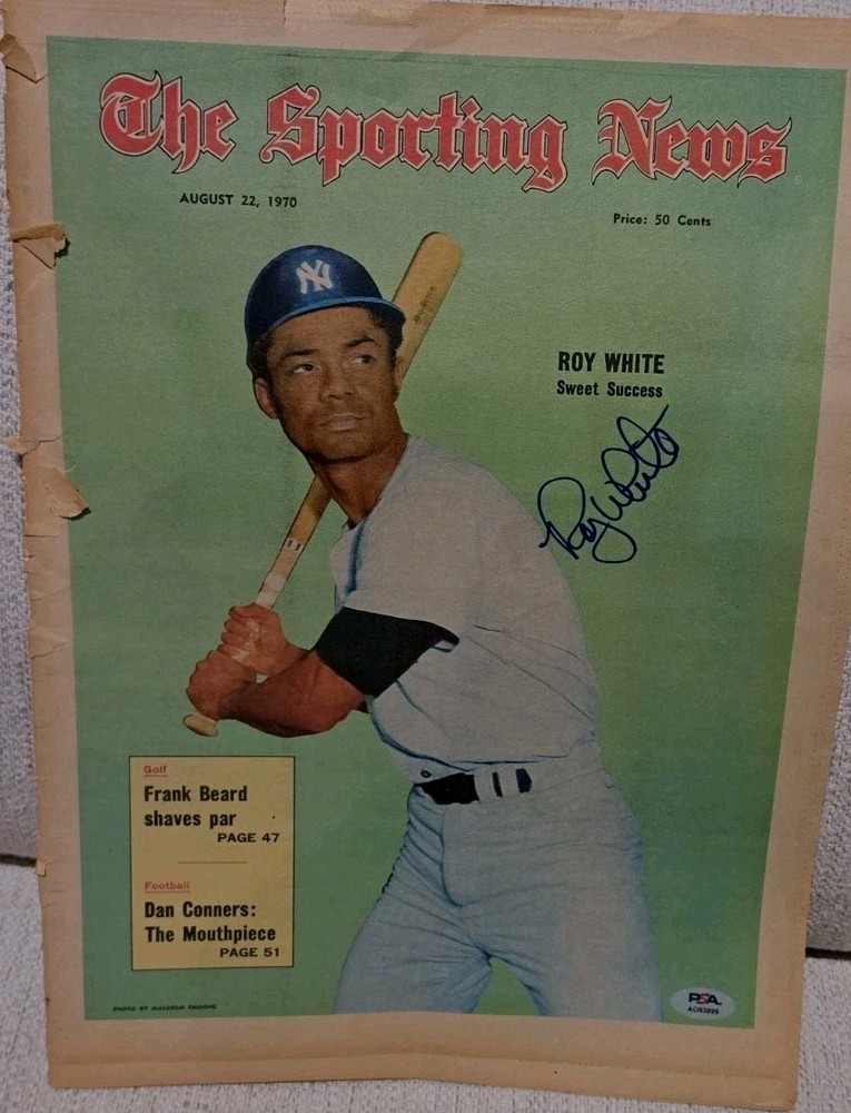 Roy White PSA/DNA Signed 1970 Sporting News Autographed NY Yankees