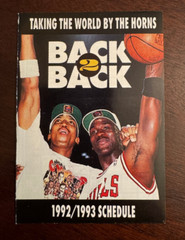 1992-93 Chicago Bulls – Pocket Schedule/Calendar -NBA Basketball -Sports Channel