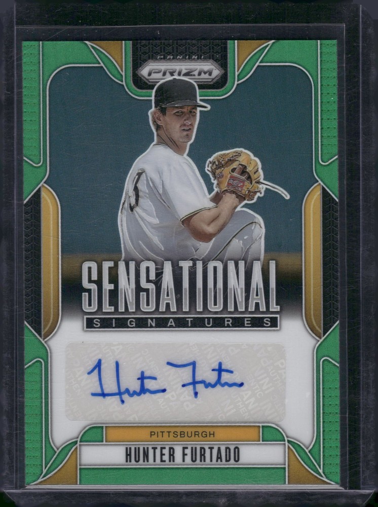 2025 Panini Prizm #SS-HF Hunter Furtado Sensational Signatures Green Prizms