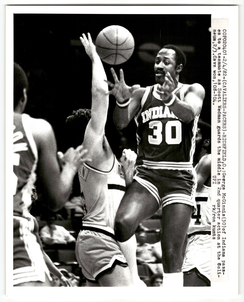 George McGinnis Indiana Pacers 1982 8×10 Photo by Ron Kuntz