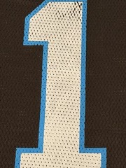 Reebok Carolina Panthers Newton #1 NFL Jersey Black Blue Silver White Size L