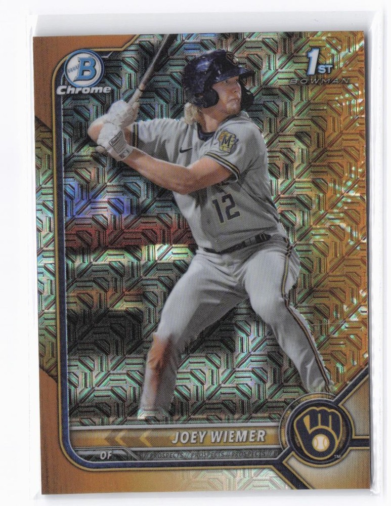 2022 Bowman Chrome Joey Wiemer #BCP-207 1st Prospects Gold Mojo Refractor #/50